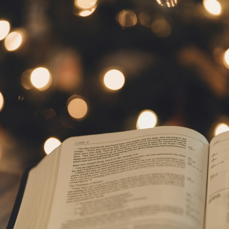 white book page with lights